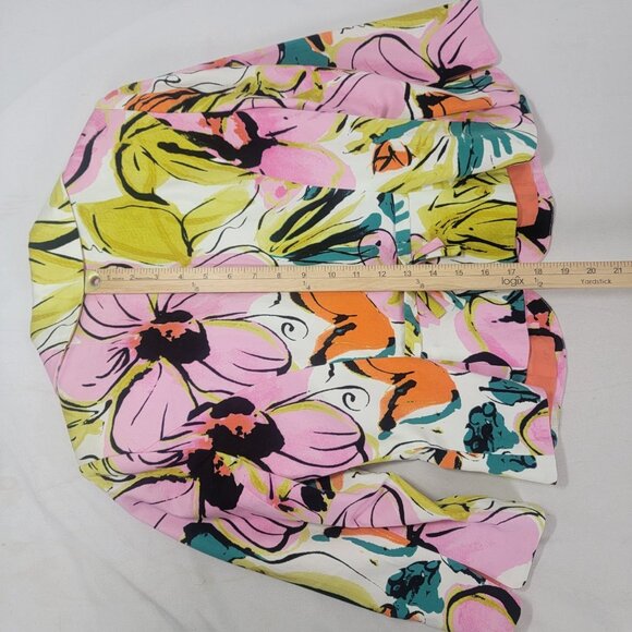 MILLY New York Dress Sz 2 / Long Sleeve Jacket Sz 4 Bright Floral Print Sundress - Picture 7 of 12